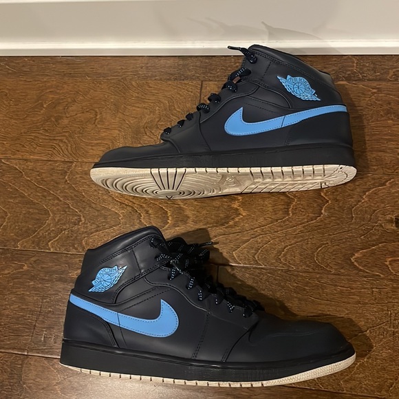 *SOLD EBAY* Jordan 1 Retro Mid Obsidian University Navy Blue Sz 12 - Picture 2 of 7